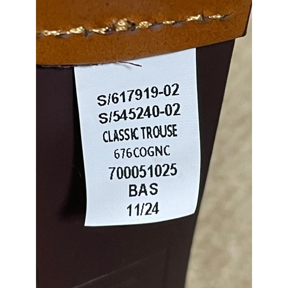 Gap‎ Classic Trouser Belt Mens 42 Cognac Orange Bonded Leather Preppy Academia